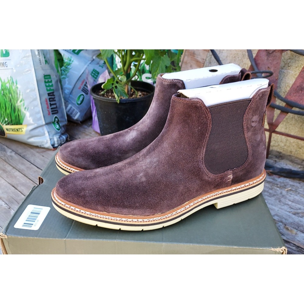 Timberland Boots Men's Size 10 Naples Trail Chelsea Brown‎ Suede Boots $130.00